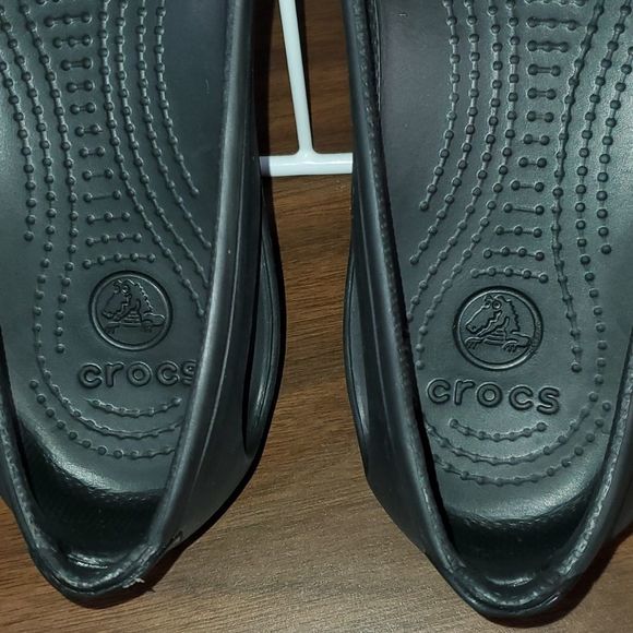 Crocs Womens Kadee Flats Flat Shoes Sandals Black Size 8 Like New! - Picture 7 of 9
